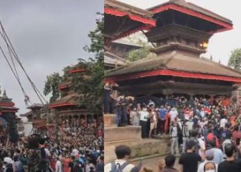 हनुमान ढोकाबाट सुरु भयो इन्द्रजात्रा