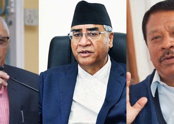 सभापति पदका उम्मेदवार देउवा, सिंह र कोइरालाद्धारा मतदान