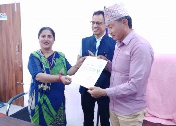 धरानकी उपमेयर मञ्जु भण्डारीद्वारा राजिनामा