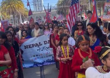 बुद्ध नेपालमा जन्मिएका हुन् भन्दै अमेरिकामा नेपालीले गरे प्रदर्शन