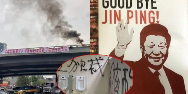 चिनियाँ राष्ट्रपति सी को विरोधमा प्रदर्शन