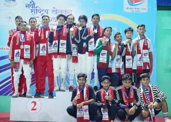 नवौं राष्ट्रिय खेलकुद – पुरुष फोयल टिम इभेन्टमा बागमतीलाई स्वर्ण