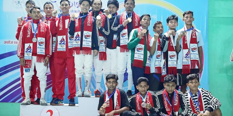 नवौं राष्ट्रिय खेलकुद – पुरुष फोयल टिम इभेन्टमा बागमतीलाई स्वर्ण