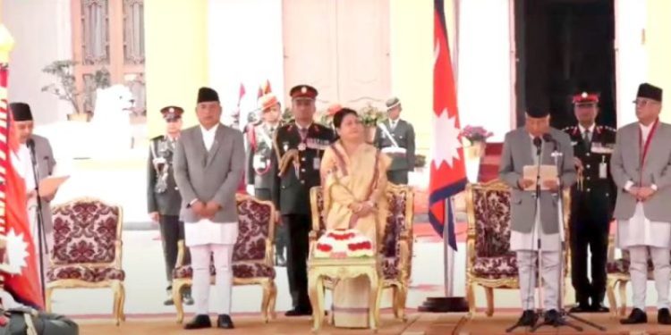 नवनिर्वाचित राष्ट्रपति पौडेलले लिए शपथ