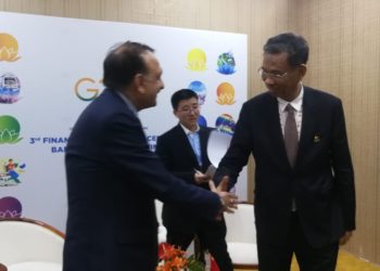 अर्थमन्त्री डा. महत र चिनियाँ अर्थमन्त्री लिउ बीच भेटवार्ता