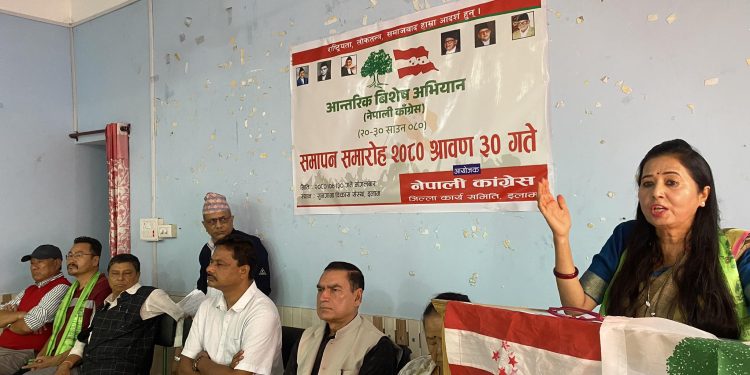 नेपाली कांग्रेसको  संगठन सुदृढीकरणको आन्तरीक कार्यक्रम इलाममा सम्पन्न