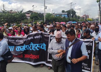 राहत शिक्षक आन्दोलनका क्रममा देखिएका दृश्यहरु