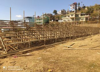 इलाम गोल्डकपको तयारी तिर्ब : अस्थाई प्याराफिट निर्माण हुंदै