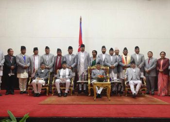 यस्तो छ नवनियुक्त मन्त्रीको शपथग्रहण समारोह [तस्बिरहरू]